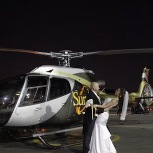 Boda en helicoptero